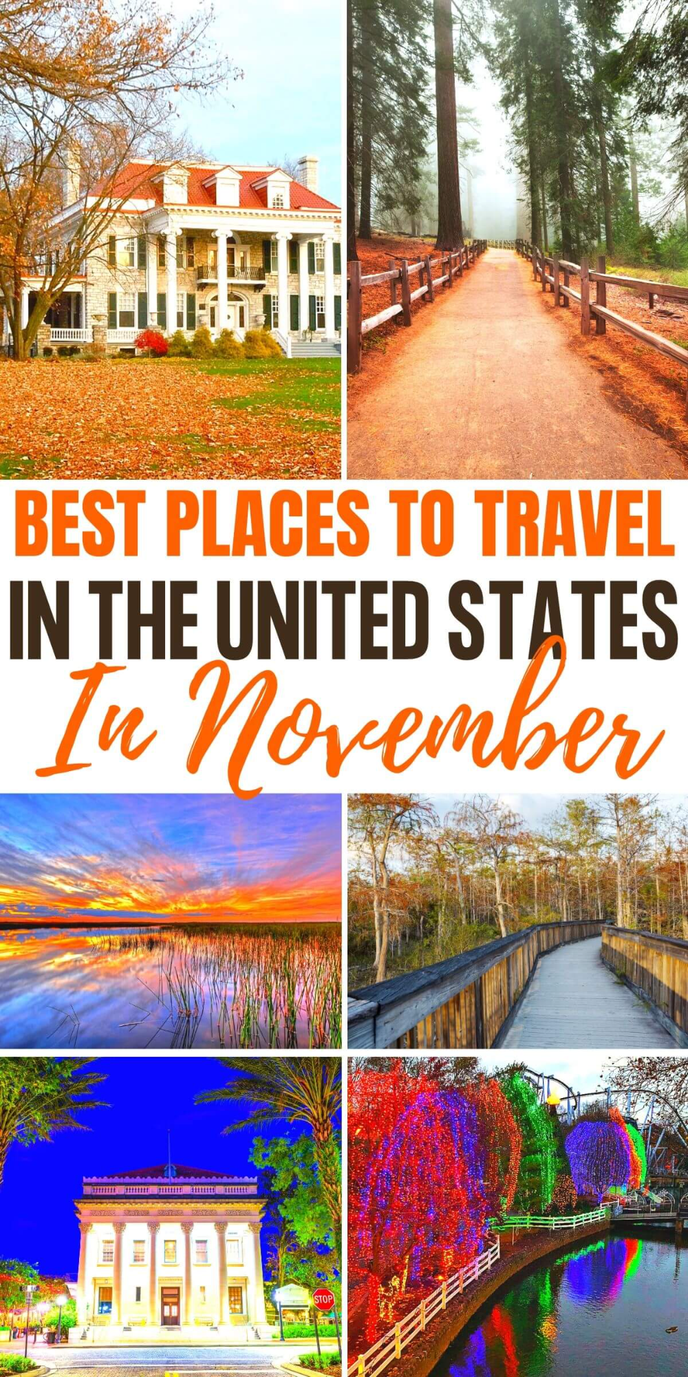 Best Places in America to Visit in November