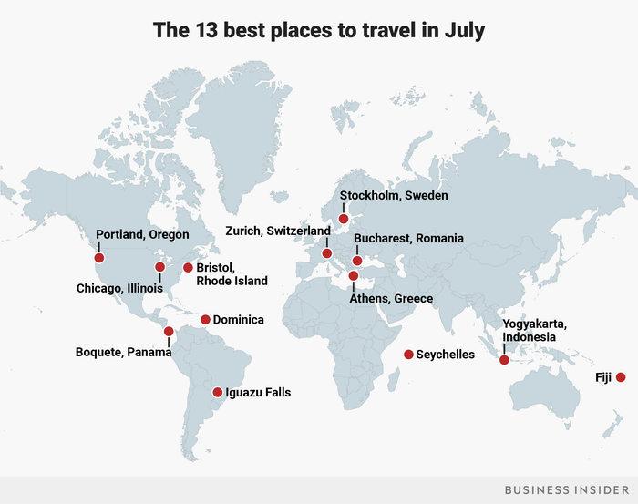 Best Places in the World to Visit in July