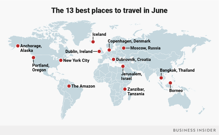 Best Places in the World to Visit in June