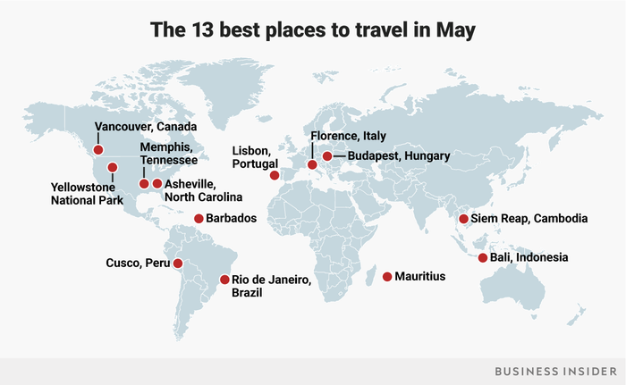 Best Places to Visit in May for Couples