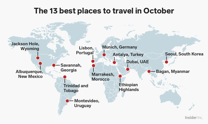 Best Places to Visit in October International