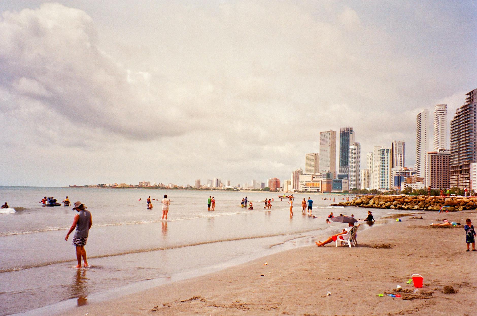 people at the beach