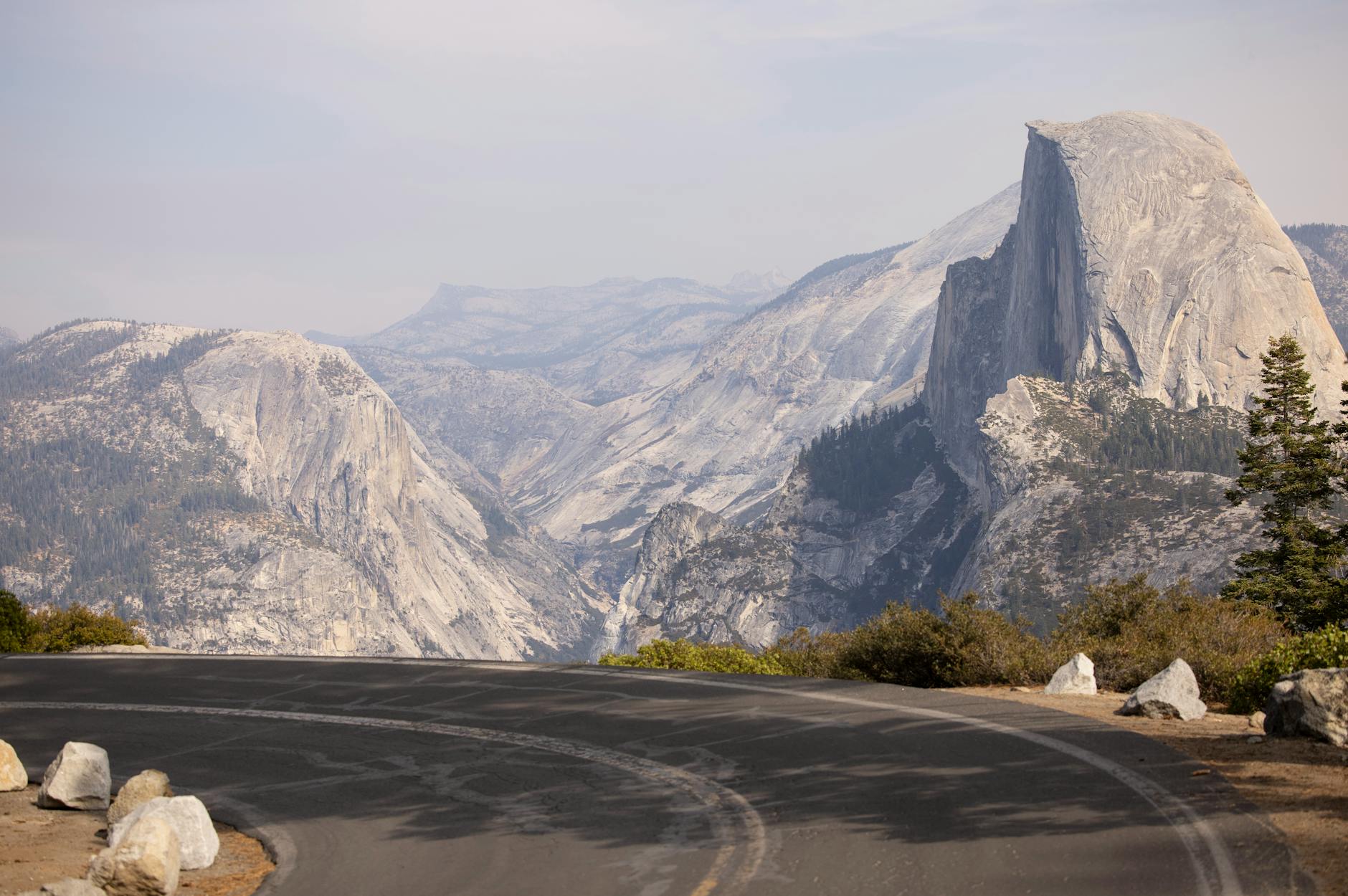 scenic view of half dome in yosemite national park