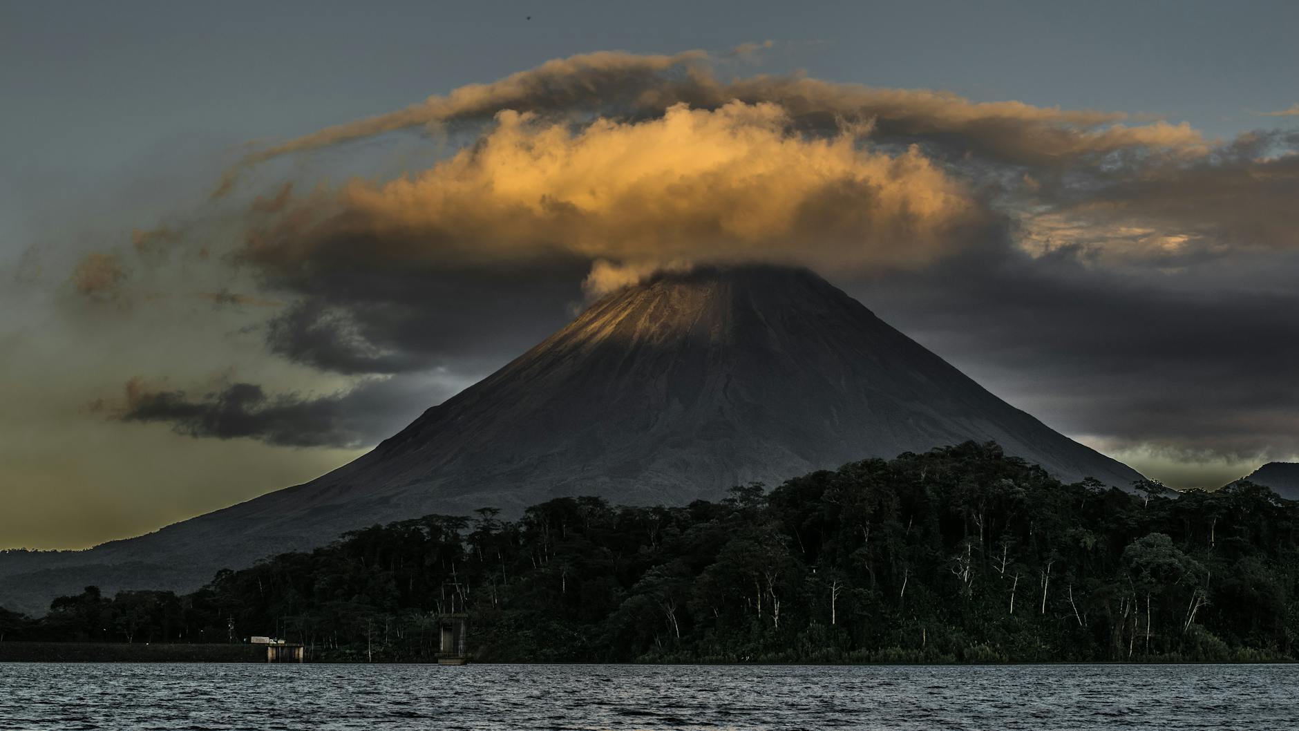 landscape photography of volcano